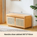 Shoe changing stool can be sat at the door of the home, shoe stool rattan entry entrance shoe cabinet Oasis Select Bamboo