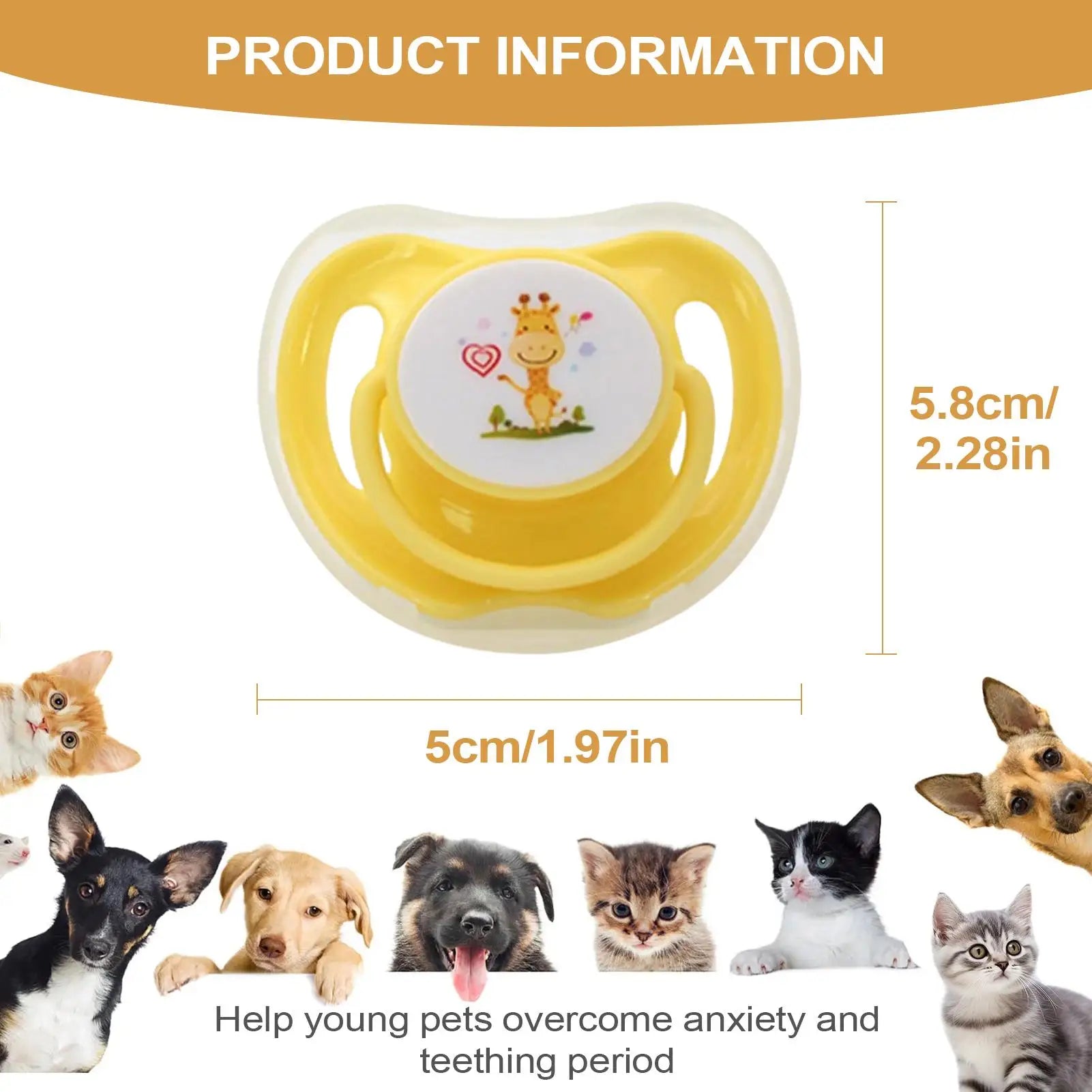 Kitten Pacifiers for Suckling Small Cat Dog Pacifiers 4 Pcs Pet Animals Soothing Companion Butterfly-Shaped for Calming Soothing Oasis Select