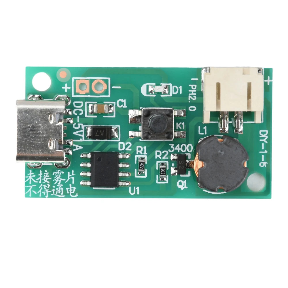 DC 5V Ultrasonic Atomization Maker Mist Atomizer 500MA DIY Humidifier Type-C Interface Electronic Component Kit Oasis Select Single Module
