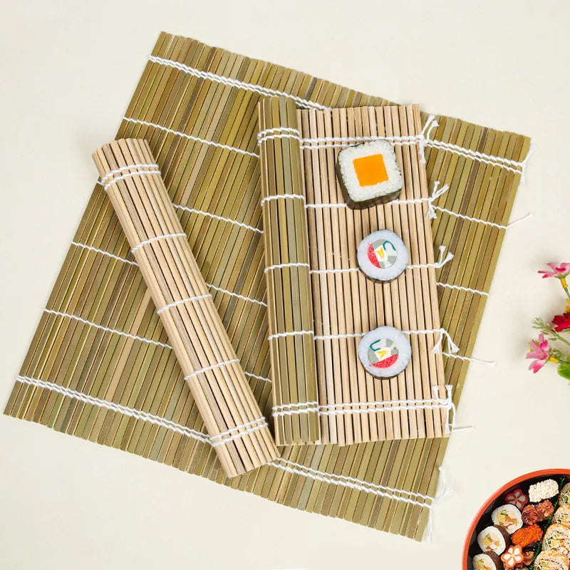 Natural Bamboo Sushi Maker Roller Mat DIY Japanese Sushi Making Kit With Rice Paddles Sushi Mold Onigiri Tool Set Sushi Accessor Oasis Select