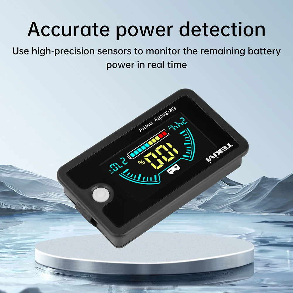 DC 8-100V LCD Digital Voltmeter Ternary/Lithium Iron Phosphate/Lead Acid Battery Capacity Indicator With Temperature Alarm Oasis Select
