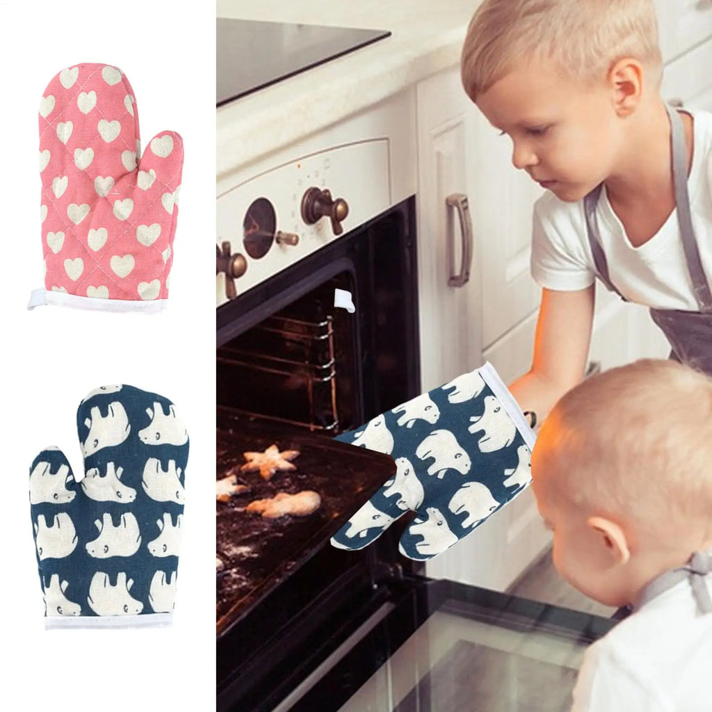 Kids Oven Mitts for Baking Real Food Children Microwave Gloves for Kids Play Kitchen Kitchen Microwave Gloves Kids Oven Mitts Oasis Select