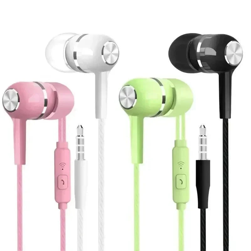 3.5mm Wired Headphones In Ear Headset Wired Earphones with Microphone Bass HiFi Stereo Earbuds Sports In-line Control For Phones Oasis Select