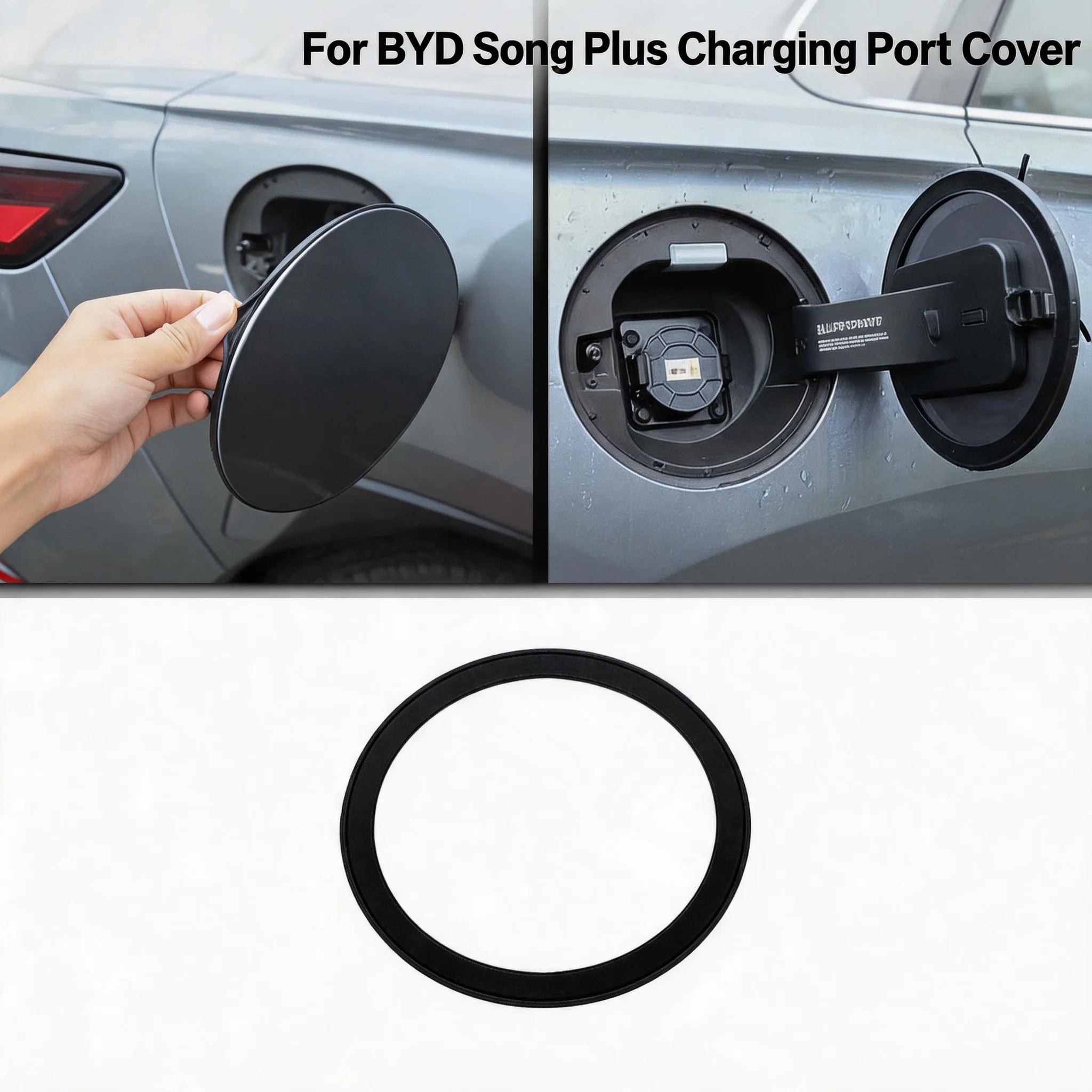 Charging Port Cover Fuel Tank Cover Silicone Dust Plug Protective Sealing Ring For BYD Song Plus Waterproof Dustproof Protector Oasis Select