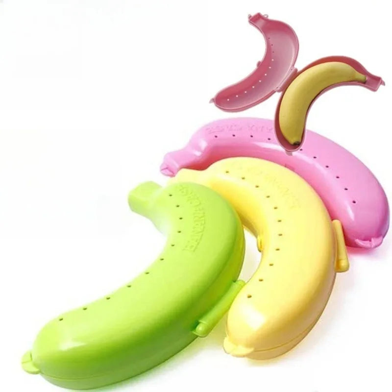 Banana Shaped Storage Box Portable Fruit Protector for School Lunch Outdoor Picnic and Daily Banana Protection Oasis Select