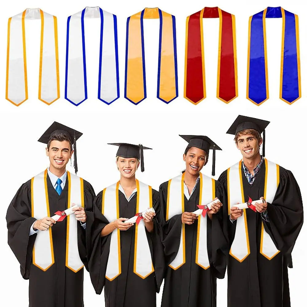 Satin Graduation Honor Stole – Double Layer Unisex Sash