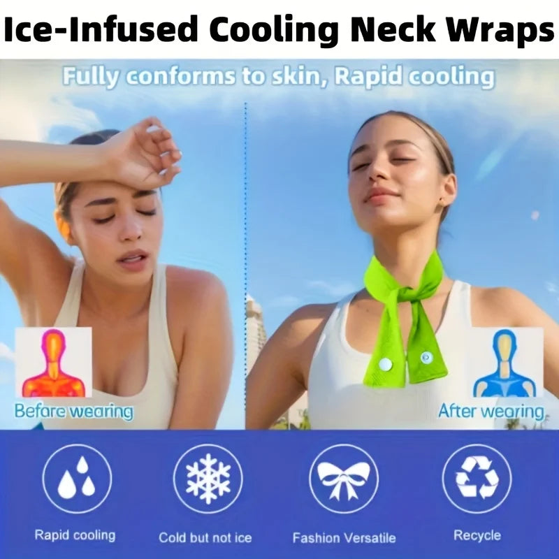 Cooling Ice Scarf, Ice Scarf, Sweat Wipe, Outdoor Ice Belt Sports Headscarf Cooling Ice Scarf Oasis Select