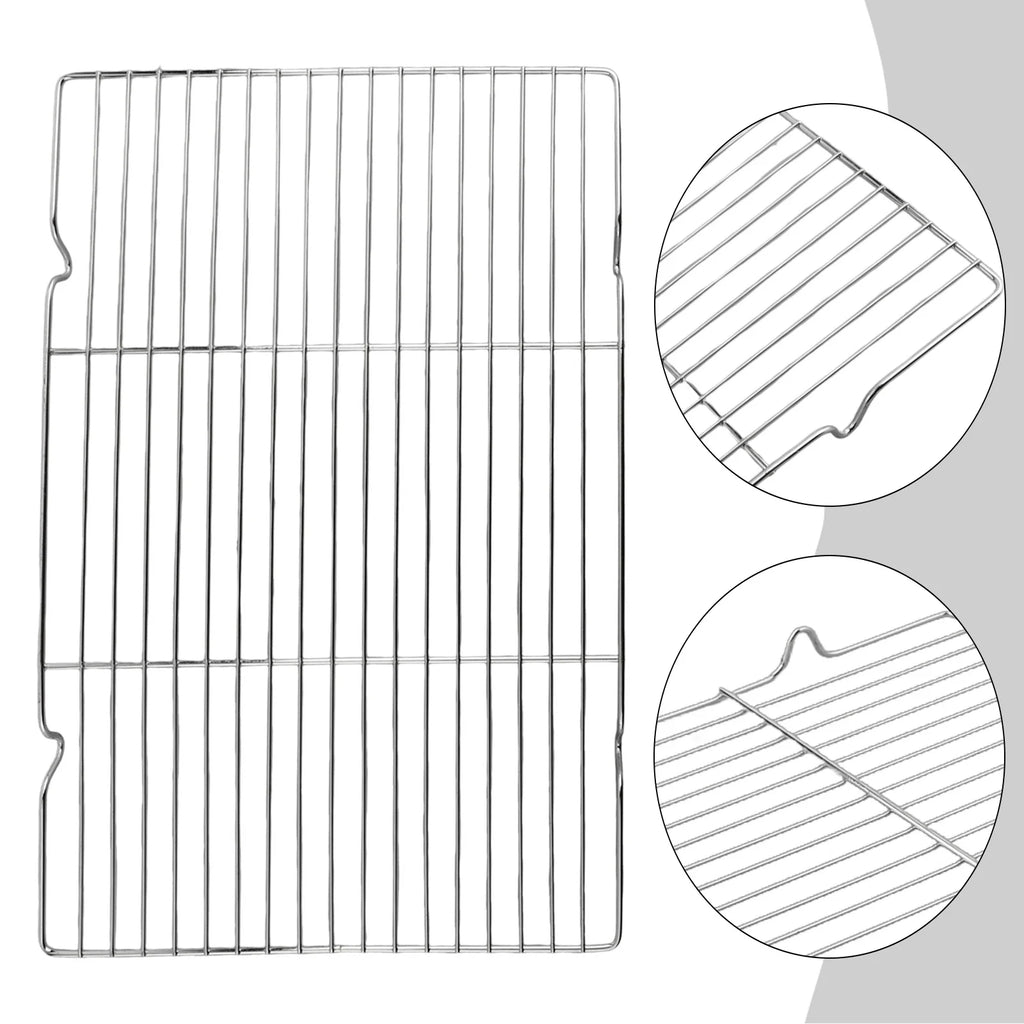 1pc Stainless Steel Mat Net Grid Shape Rectangle Grill Grilling Mesh Net BBQ Tools Picnic Outdoor Travel Barbecue Tool Accessory Oasis Select