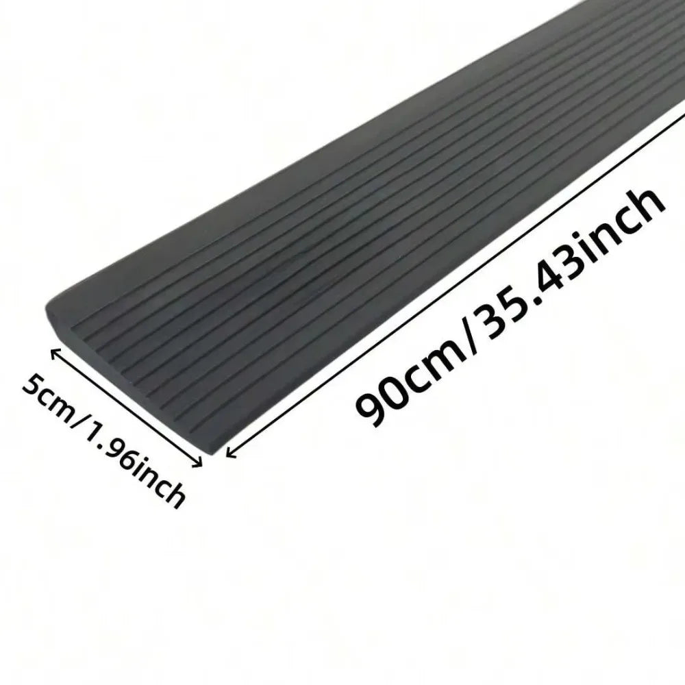 Self-Adhesive Ramp Mat 90x5cm Non-Slip Floor Transition Strip Multi-Purpose Easy Install Door Threshold Ramp Home Oasis Select