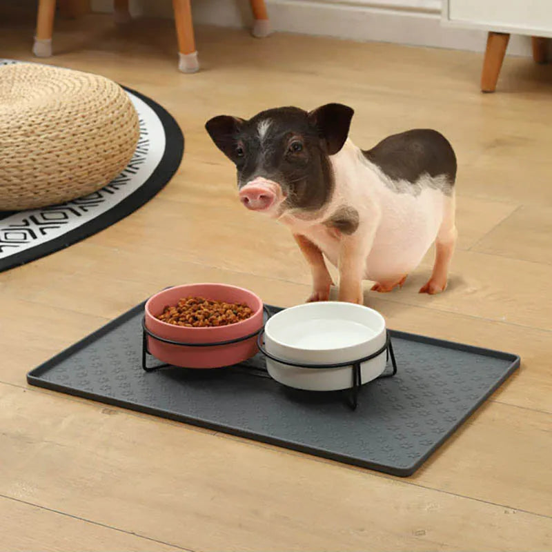 Dog drinking and eating mats cat mats pet mats made of waterproof wear-resistant durable and easy-to-clean silicone Pet supplies Oasis Select