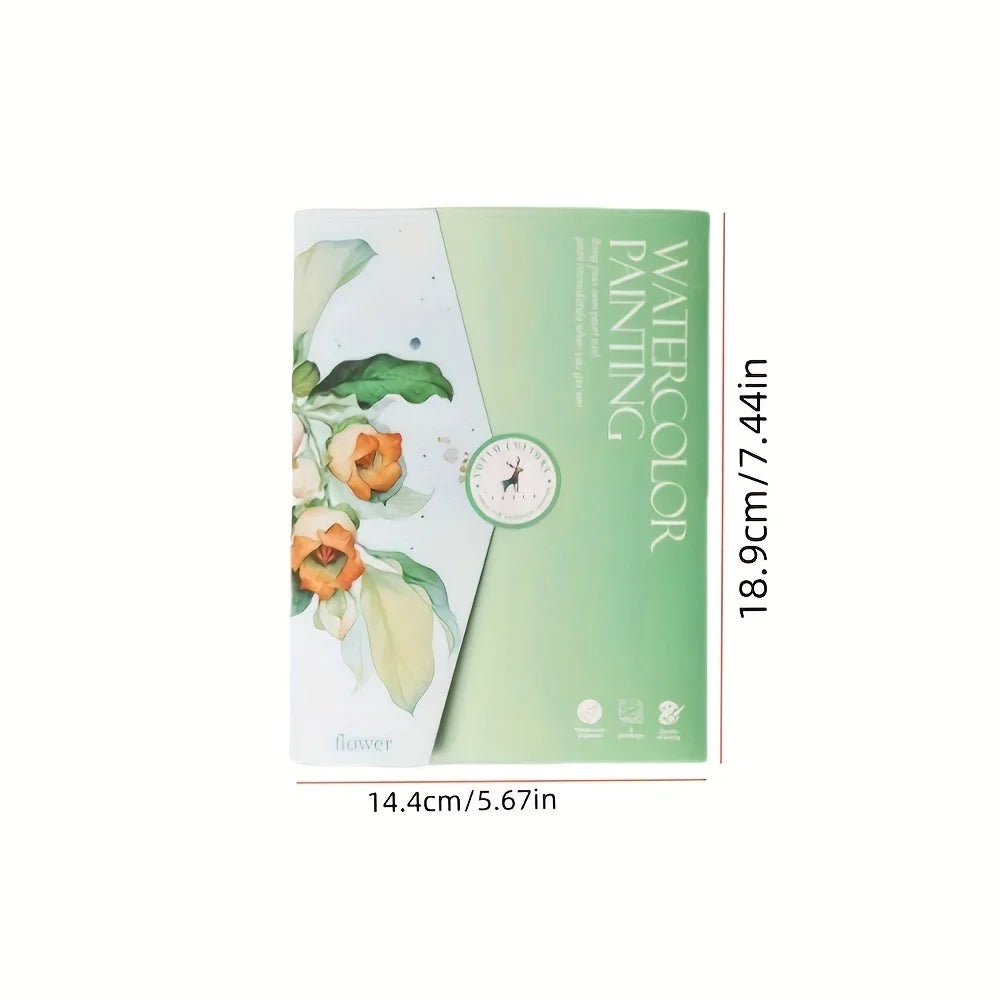 A Set of Creative Watercolor Painting Tools - Adult Coloring Book with Landscape and Floral Patterns Oasis Select