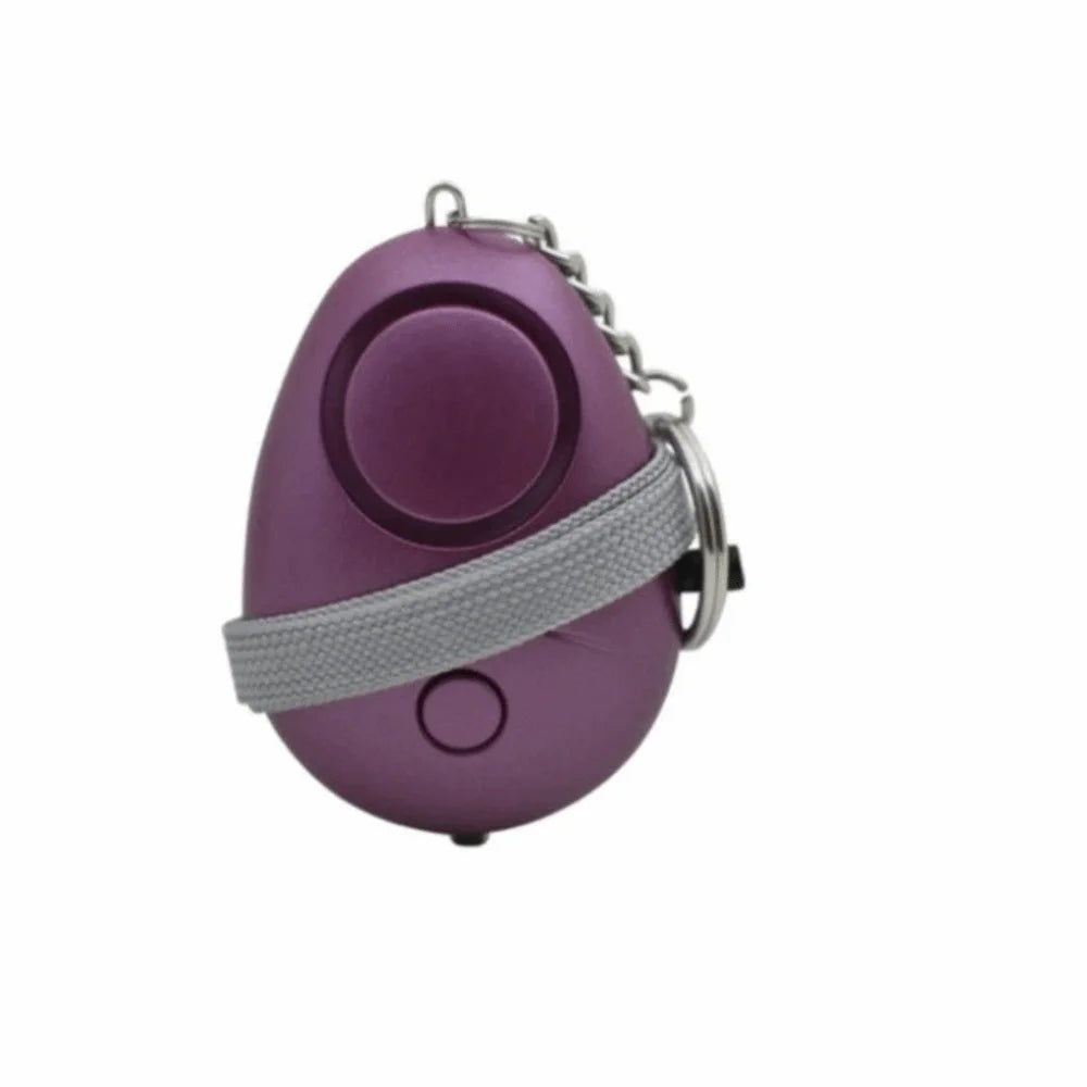 Sound Alert Loud Siren Personal Alarm LED Flashlight Egg-shaped Security Alarm 130dB Sound Safety Alarm Travel Oasis Select Purple