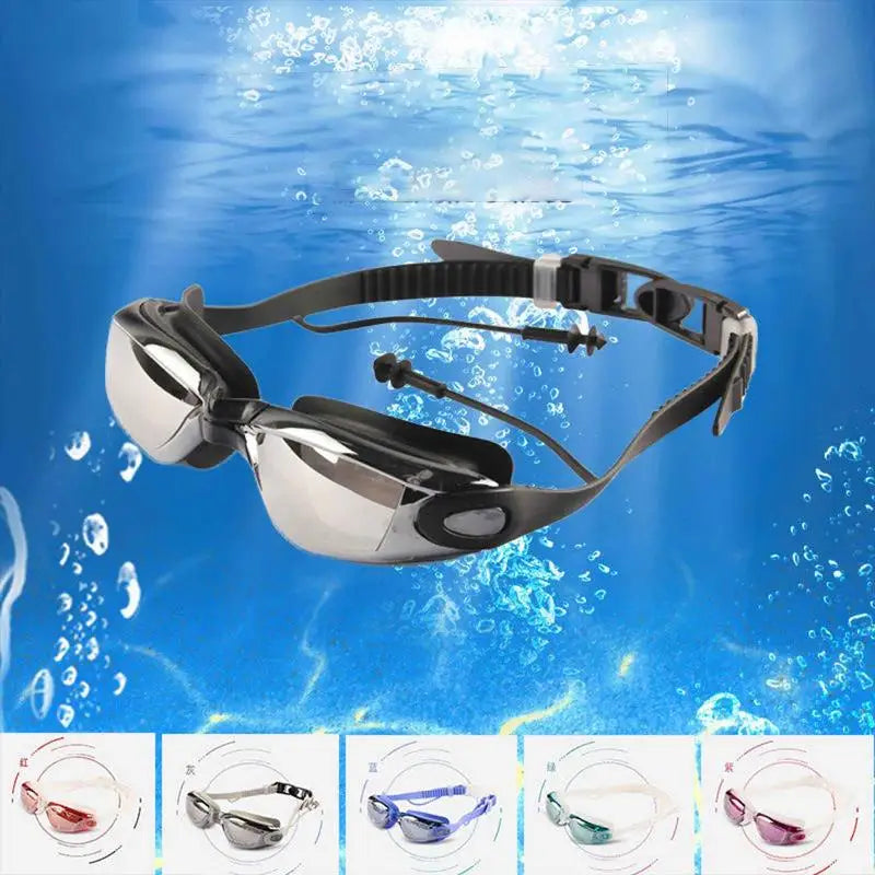 HD Anti-Fog Swimming Goggles, Small Frame Silver Coated Lenses Waterproof Swim Glasses Oasis Select