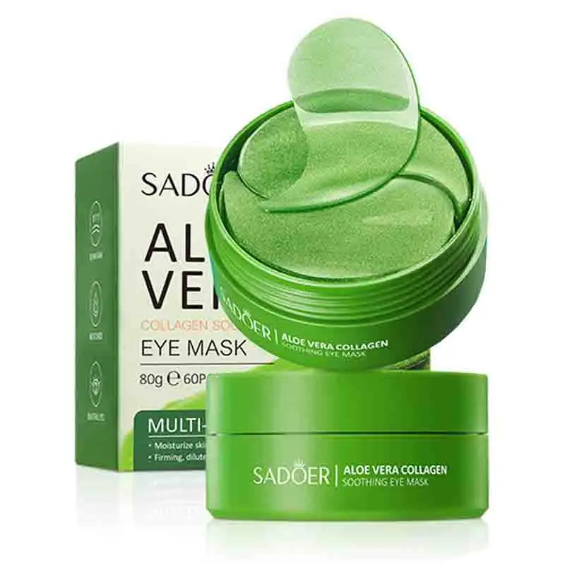 BIOAQUA 60pc Aloe Vera Collagen Eye Masks – Dark Circles & Bags Collagen Eye Mask Oasis Select