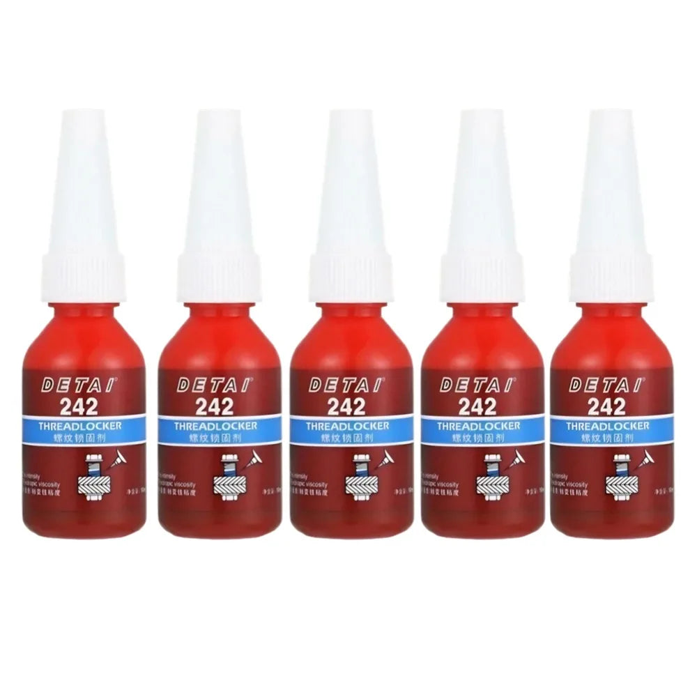 242 Medium Strength Blue Threadlocker Anaerobic Adhesive 10ml Threadlocker Adhesive Oasis Select 5 bottles