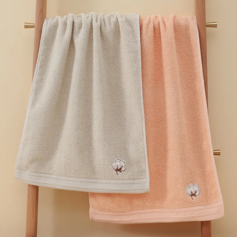 1PC Soft Pure Cotton Face Towels Household Thickened Large Cotton Towels Bathroom Home Daily Supplies Household Goods Oasis Select