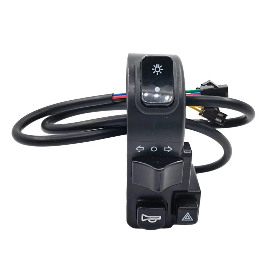 4-in-1 Road Conversion Switch Horn Headlight Steering Double Flash ABS Control Pin For Bike Bicyle Scooter Motorcycle Handlebar Oasis Select 1PC