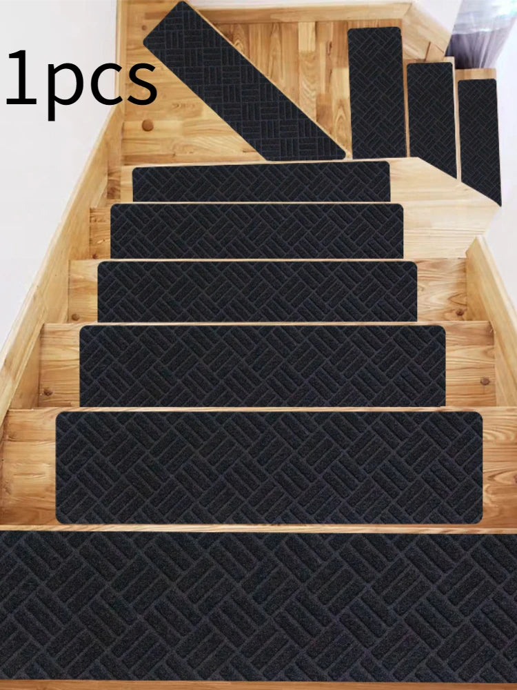 1pcs Stair mat step mat floor mat glue-free self-adhesive tpr non-slip mat brushed embossed repeated use Oasis Select 76x20.3cm 1pcs Diamond embossing 1p