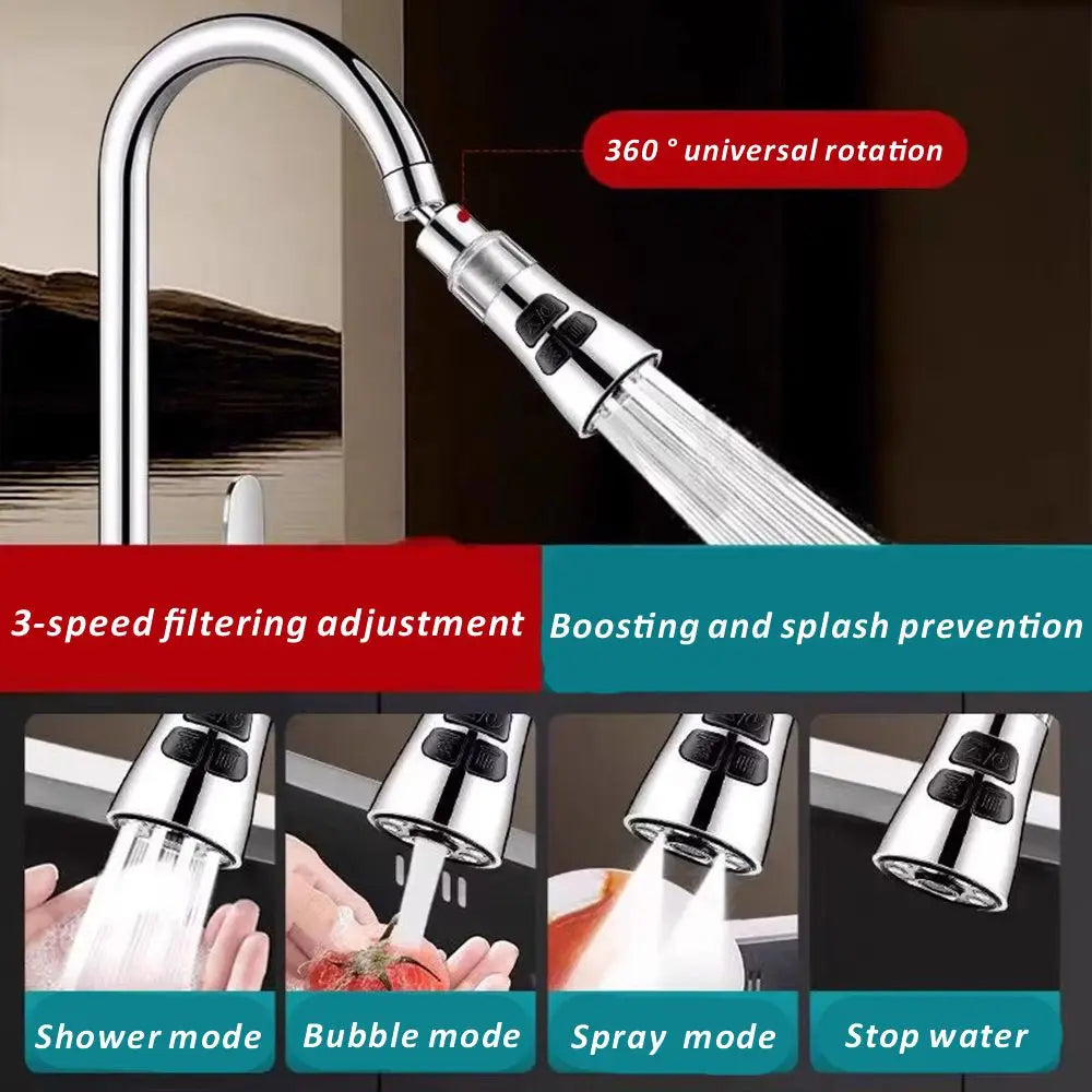 360° Rotate Kitchen Faucet Extender With Filter Function Universal Aerator Splash Filter Washbasin Faucet Bubbler Nozzle Aerator Oasis Select