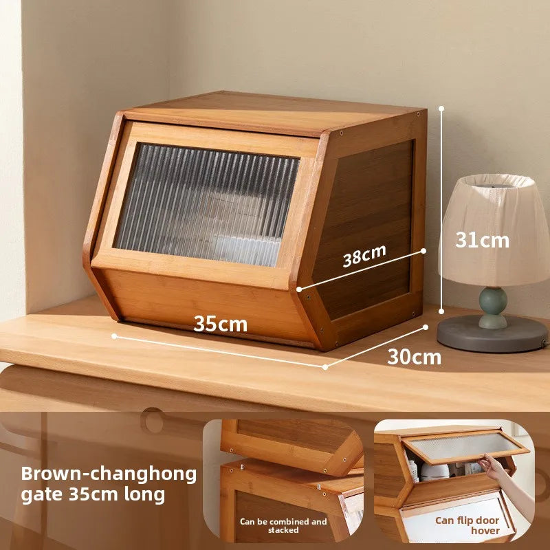 Creative bedside table, simple modern bedroom, household bedside storage, lockers, cabinets, rental room can be stacked Oasis Select Changhong 35 brown