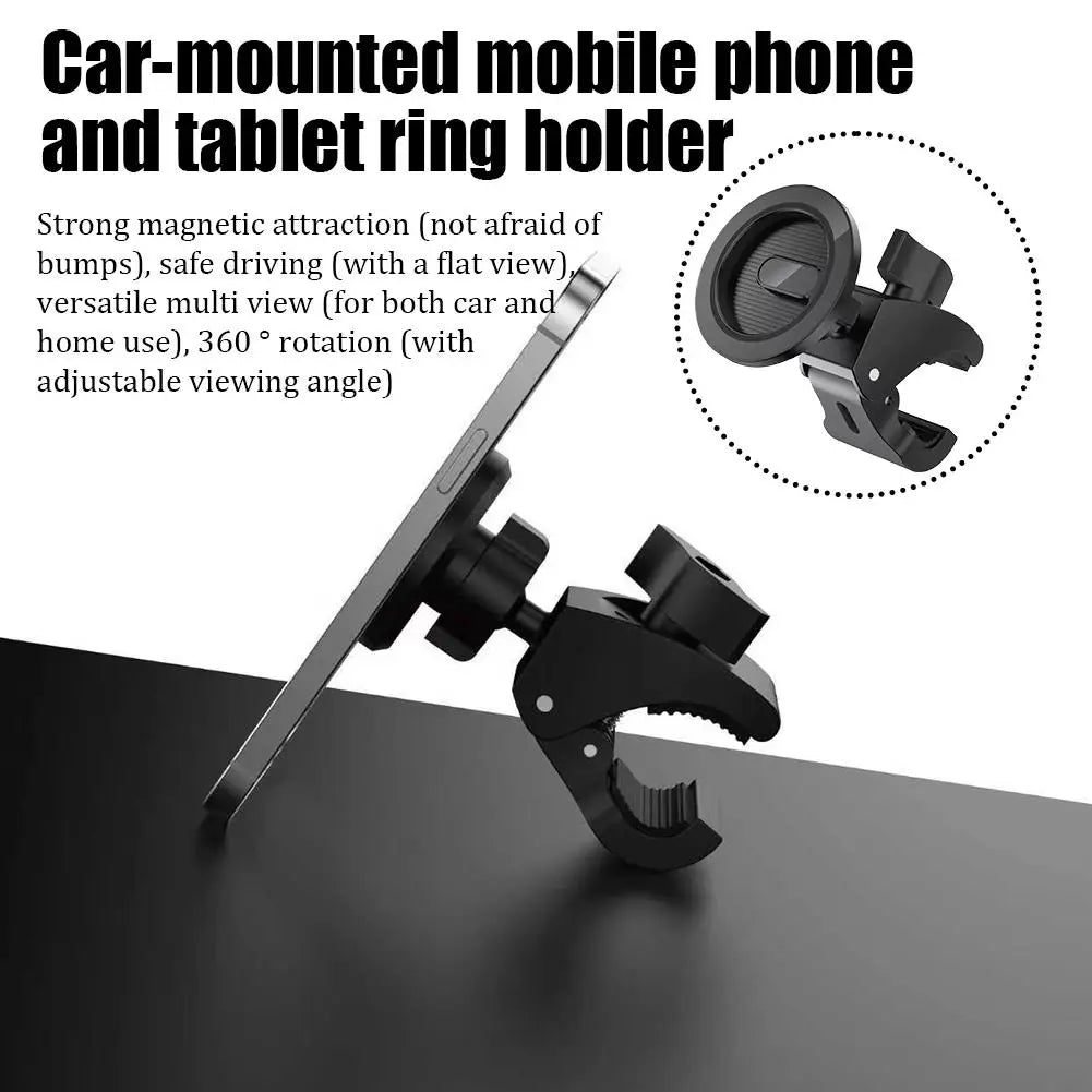 N52 Magnetic Phone Holder 360° Clamp – Car, Desk & Monitor