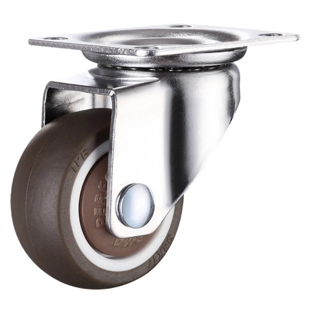 1 1.25 1.5 2 Inch Furniture Caster Soft Rubber Universal Wheel Swivel Caster Roller Wheel For Platform Trolley Accessories Oasis Select