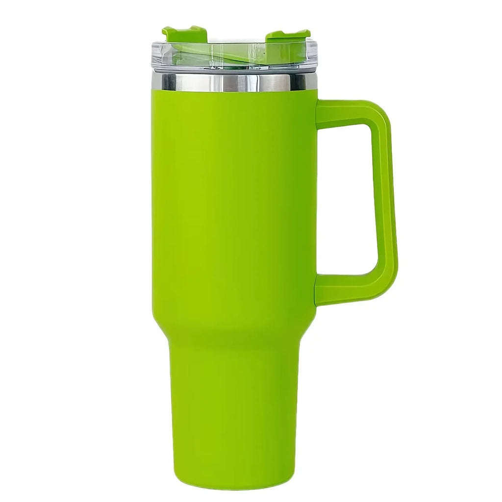 40oz Tumbler Vacuum Insulated Thermos Custom Travel Cup Stainless Steel Water Bottle Coffee Mugs With Handle Outdoor Drinkware Oasis Select light green 1-1.5L