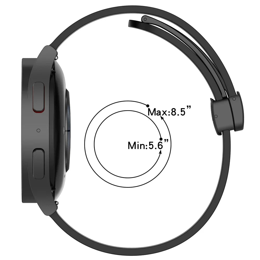20mm Magnetic Silicone Band for Samsung Galaxy Watch 7/6/5/4 Smartwatch Band Oasis Select