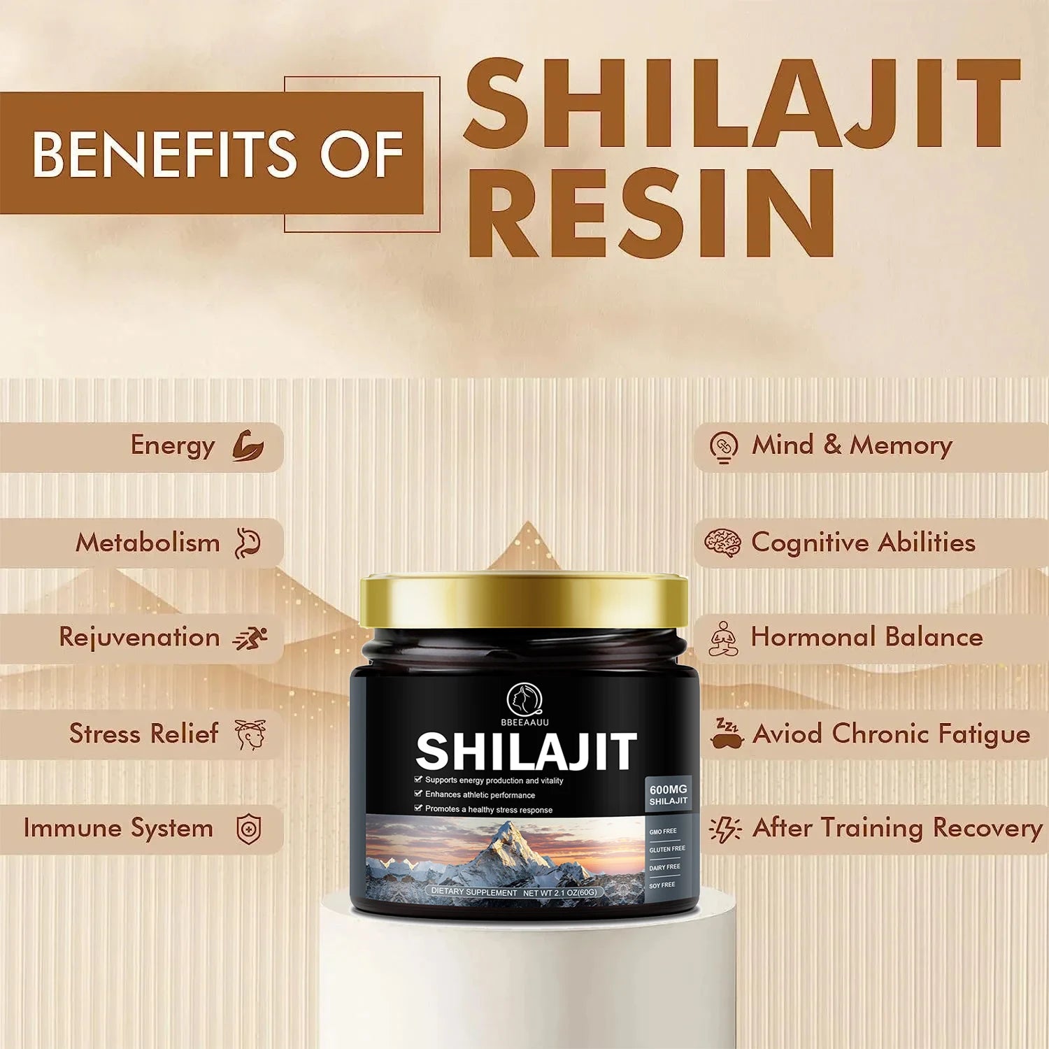 BBEEAAUU Himalaya Shilajit Original High in Trace Minerals & Fulvic Acid for Energy,Muscle Strength&Immunity,Endurance for Adult Oasis Select
