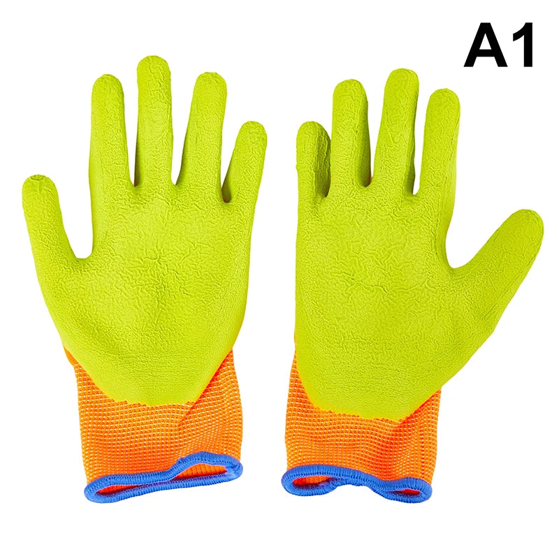 1Pair Breathable Children Gardening Gloves Durable Waterproof Gloves Anti Bite Cut Collect Seashells Protector Handwork Gloves Oasis Select A1