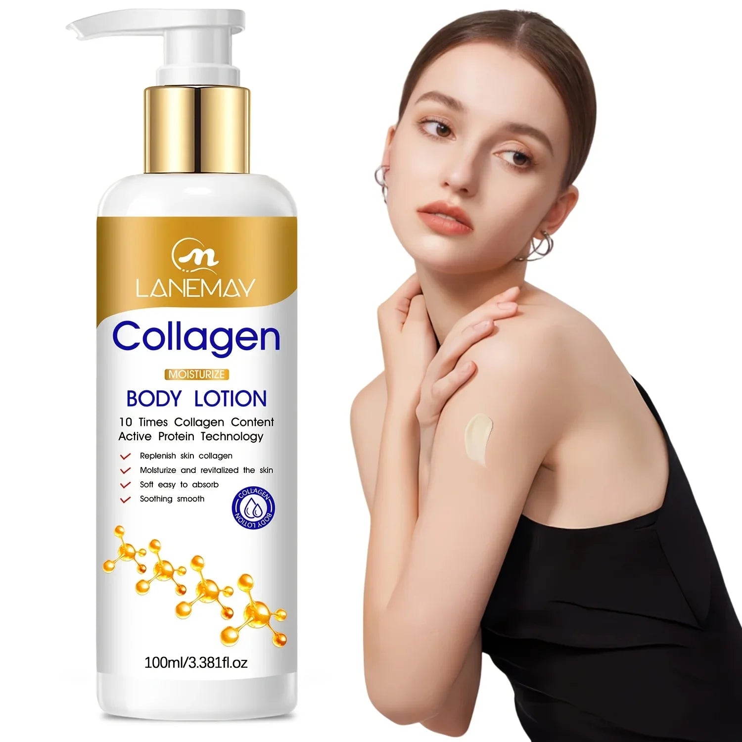 Lanemay Collagen Body Lotion – Hyaluronic Acid, Lightweight Body Lotion Oasis Select 100ml