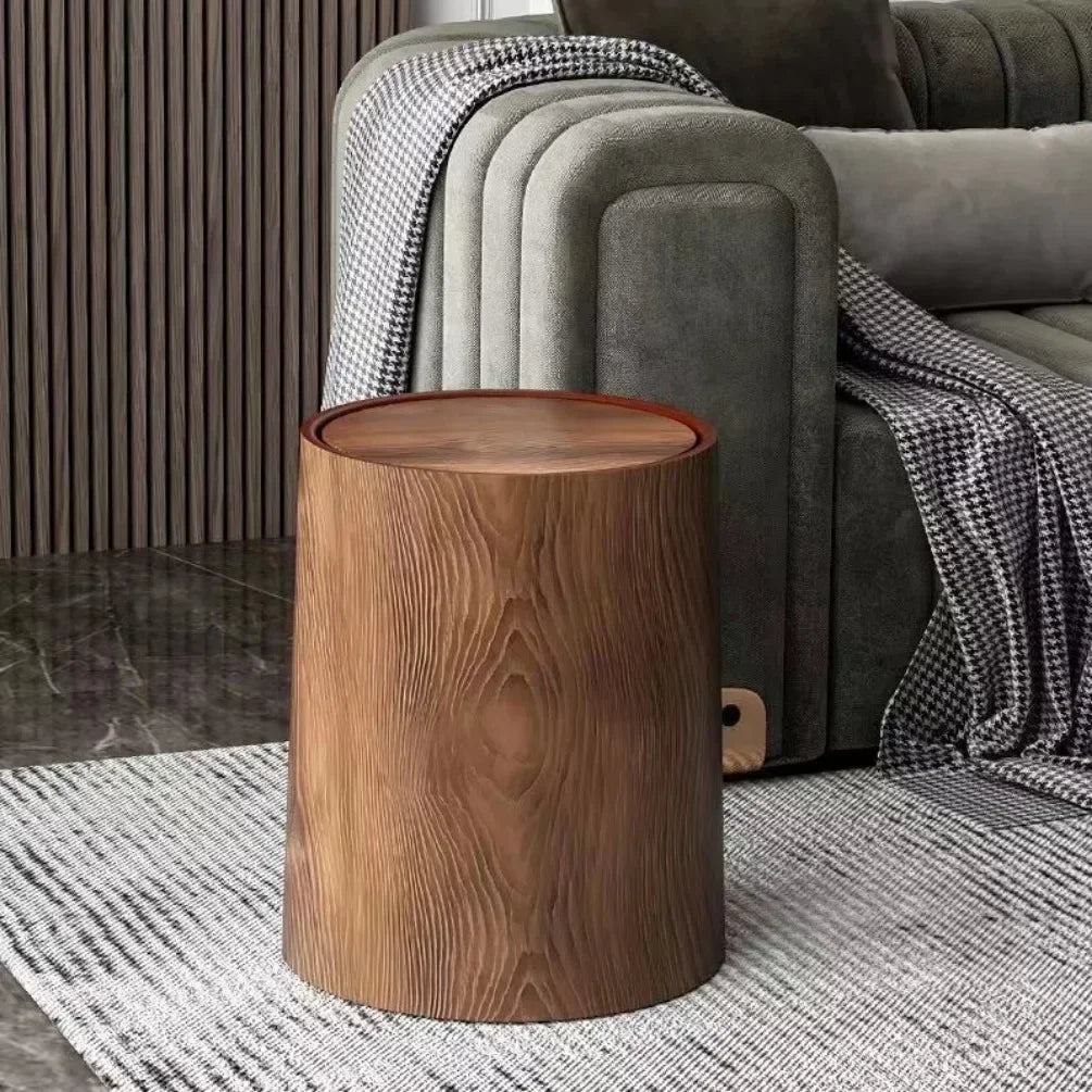 Retro Wood Trash Can Waterproof Wastebasket Decoration Bathroom Dustbin Household Large Capacity Garbage Bin Kitchen Accessories Oasis Select