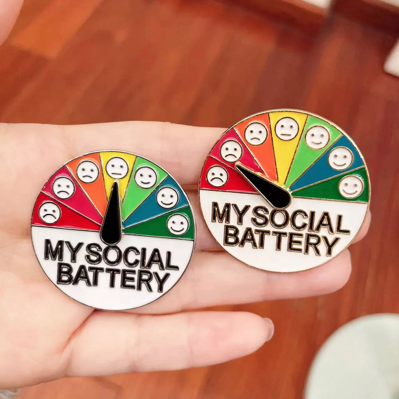 1 Pack Social Mood Brooch Funny Pins Creative Power Enamel Lapel A Week Emotional Pin for Backpacks Oasis Select