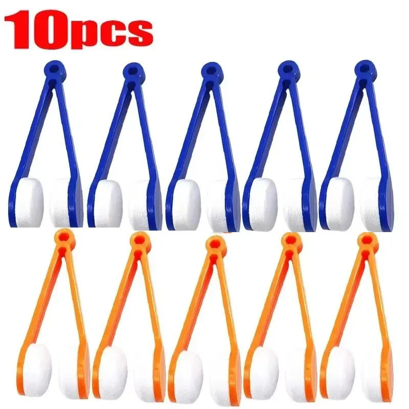 1-10pcs Glasses Cleaning Wiper Portable Multi Functional Mini Glasses Cleaning Brush Sunglasses Glasses Microfiber Wiping Tool Oasis Select Mix 10pcs 1