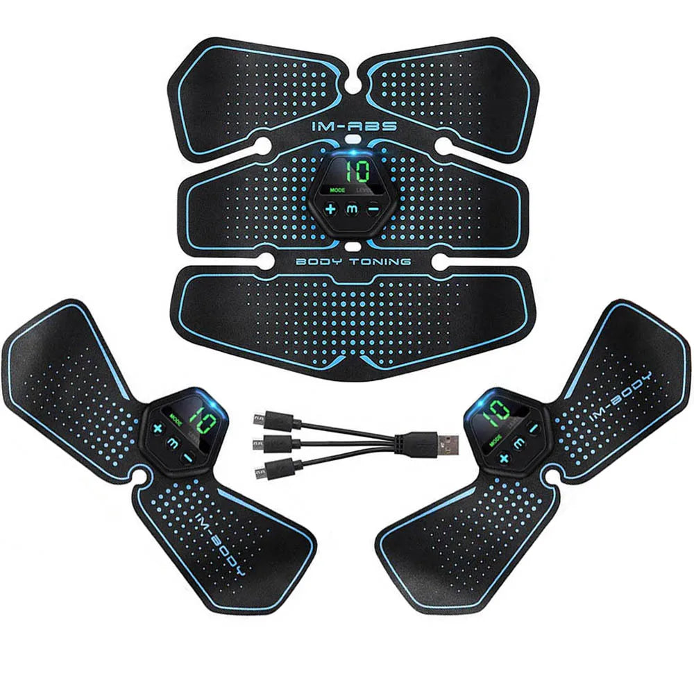 Abdominal Muscle Stimulator Trainer EMS Abs Fitness Equipment Training Gear Muscles Electrostimulator Toner Exercise At Home Gym Oasis Select Default Title
