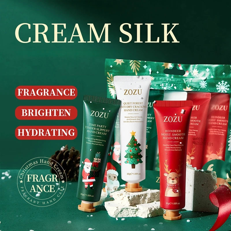 Christmas Hand Cream Gift Set – Niacinamide & Hyaluronic Acid 3×30g