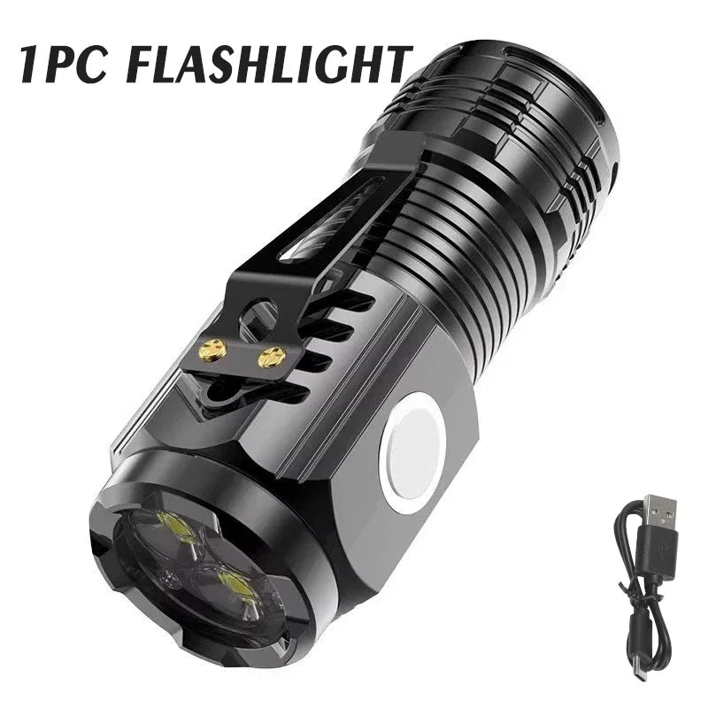 Mini 3-LED Keychain Flashlight | USB-C Rechargeable, Waterproof