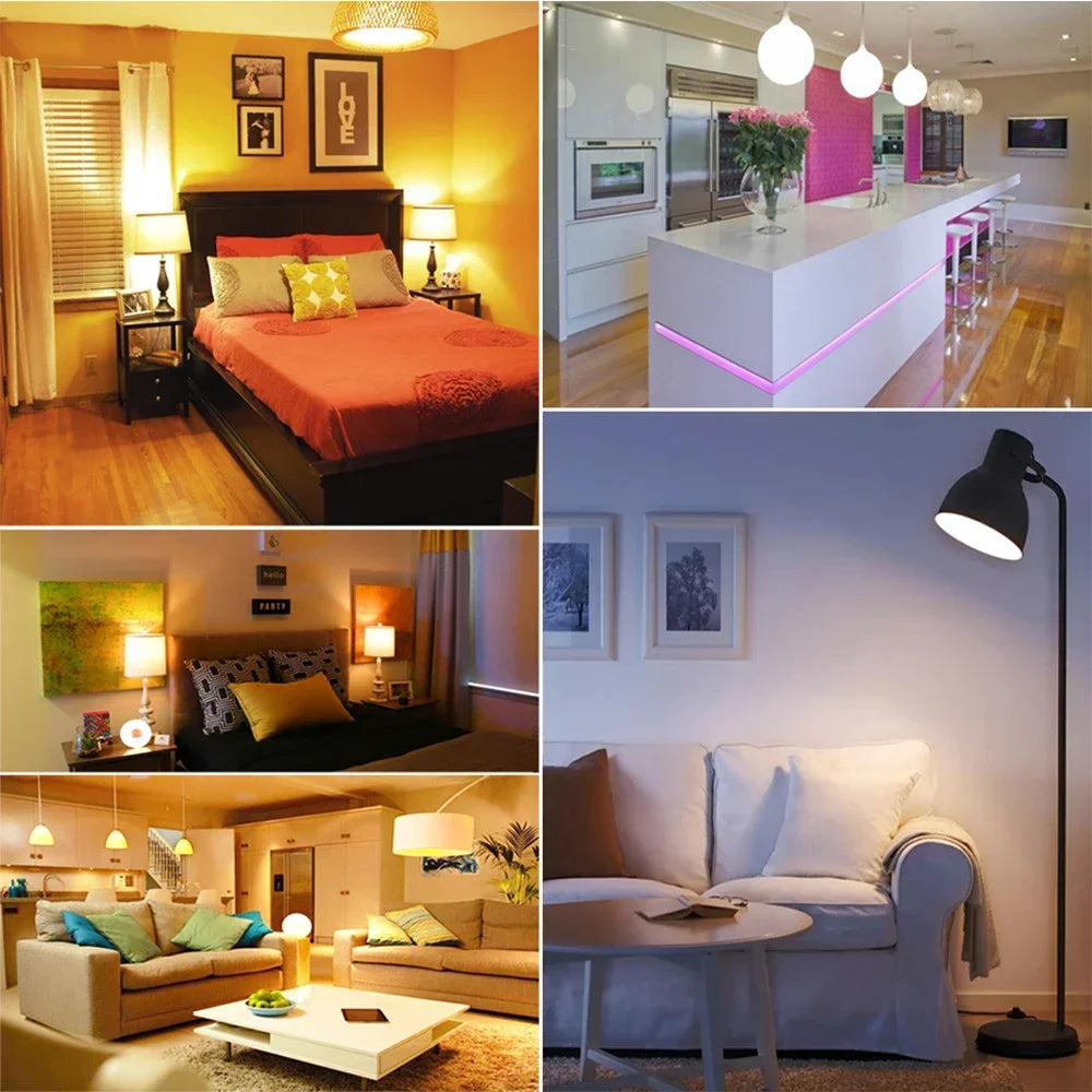 E27 RGBW Smart LED Bulb 10W Dimmable with 24-Key IR Remote