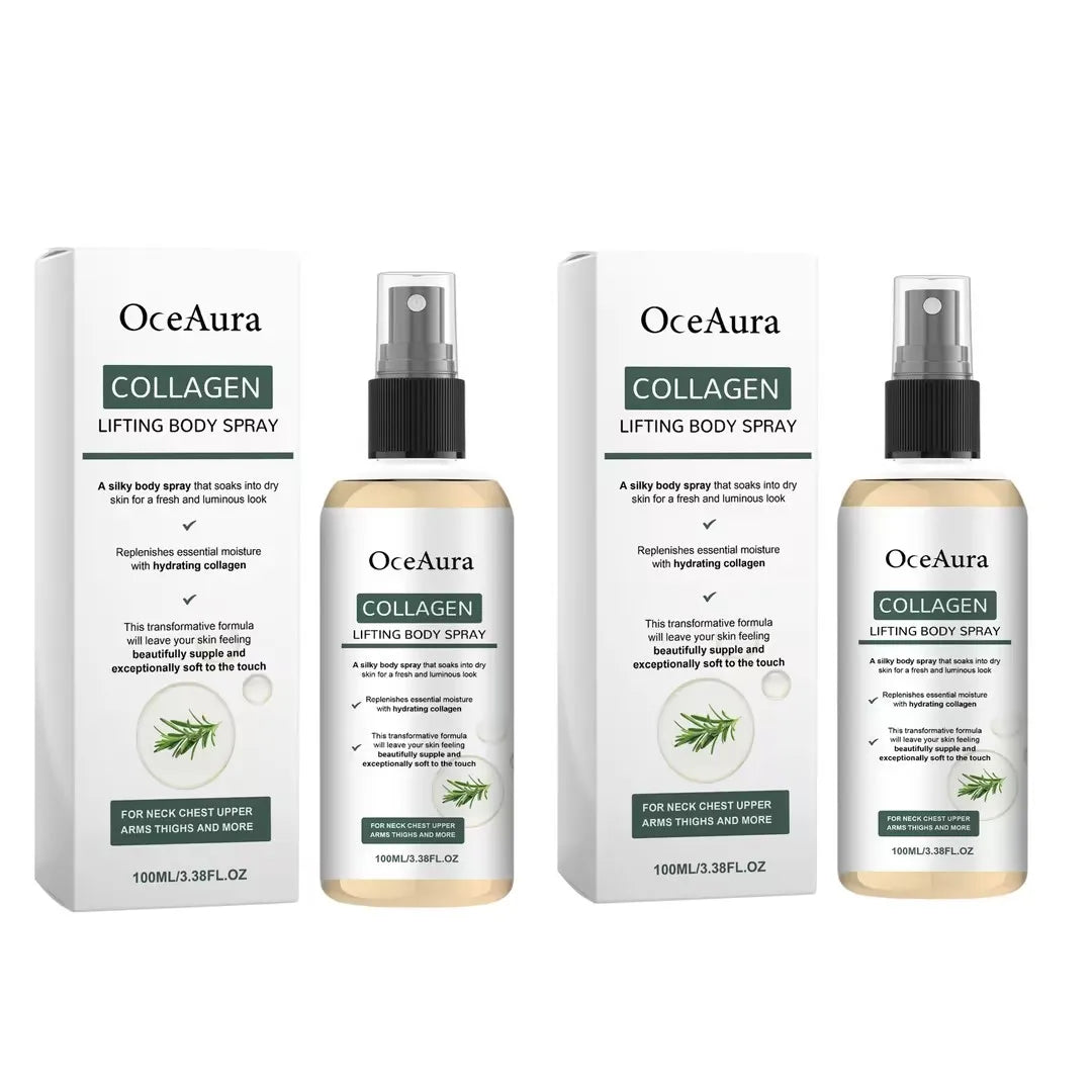 Smoothing Moisturizing Body Spray Collagen Infused Soothe Dry Skin Fast Absorbing Lasting Skin Care Hydrating Lifting Body Spray Oasis Select 100ml x2 boxed