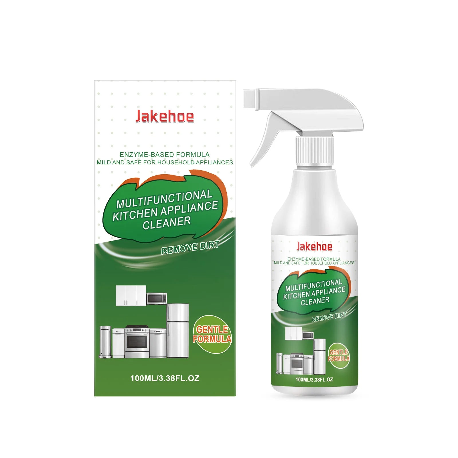 Jakehoe Kitchen Appliance Cleaner Quickly Penetrates And Dissolves Stubborn Grease Grime And Dirt Restore Surface Smoothness Oasis Select 100ml boxed