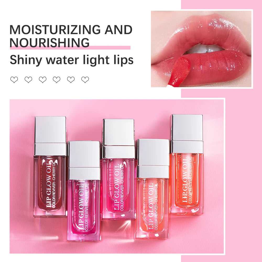 Moisturizing Lip Oil Plumping Lip Gloss Makeup Sexy Plump Lip Glow Oil Tinted Lip Plumper Clean Moisturizer Crystal Brighten Rep Oasis Select