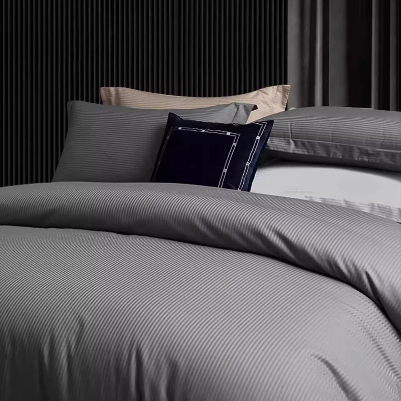 Light Luxury 100S Cotton 4-piece Bedding Set with Superior Sense Sheets and Duvet Set Bedding Comforter Bedding Sets Oasis Select