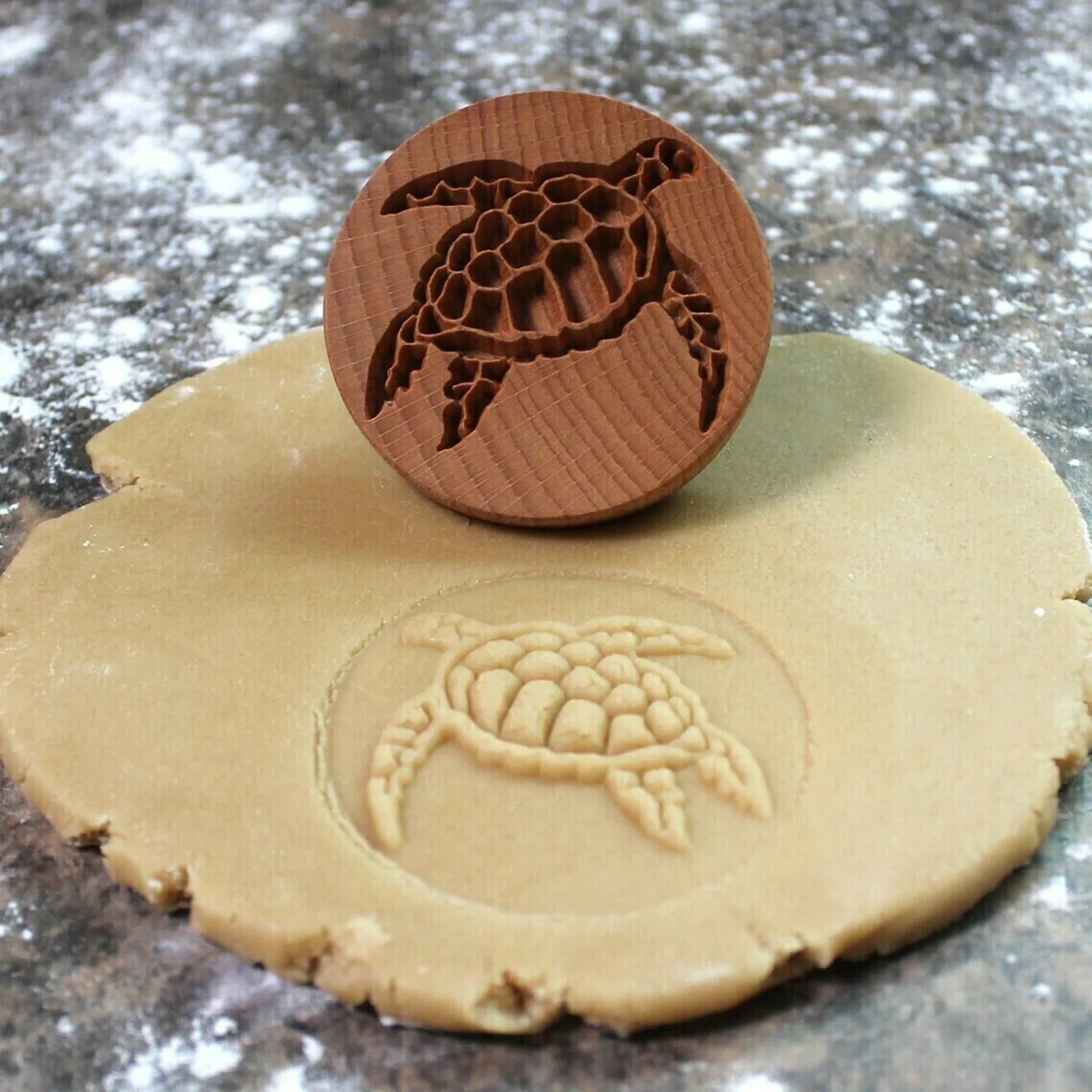 Carving Wood Kitchen Biscuit Mold Carving Cookie Mold Cutter Gingerbread Biscuit Crisp Cake Mold Cookie Stamp Oasis Select Sea turtle
