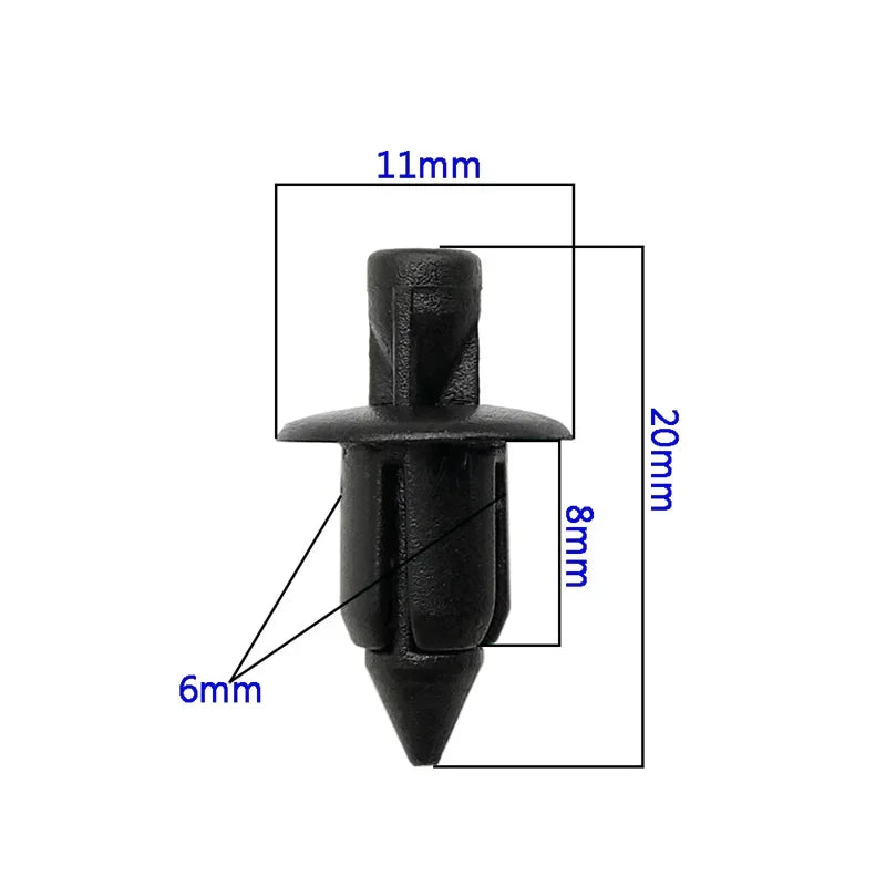 100 Pcs Plastic Bicycle Fairing Rivet Setting Panel Fastener Clips For Honda Fastener Clips For Honda Suzukii Kawasakii Oasis Select