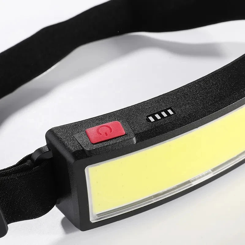 Powerful COB LED Headlamp Type-c Rechargeable Head Flashlight Built-in Battery Outdoor Fishing Camping Lantern Waterproof Torch Oasis Select