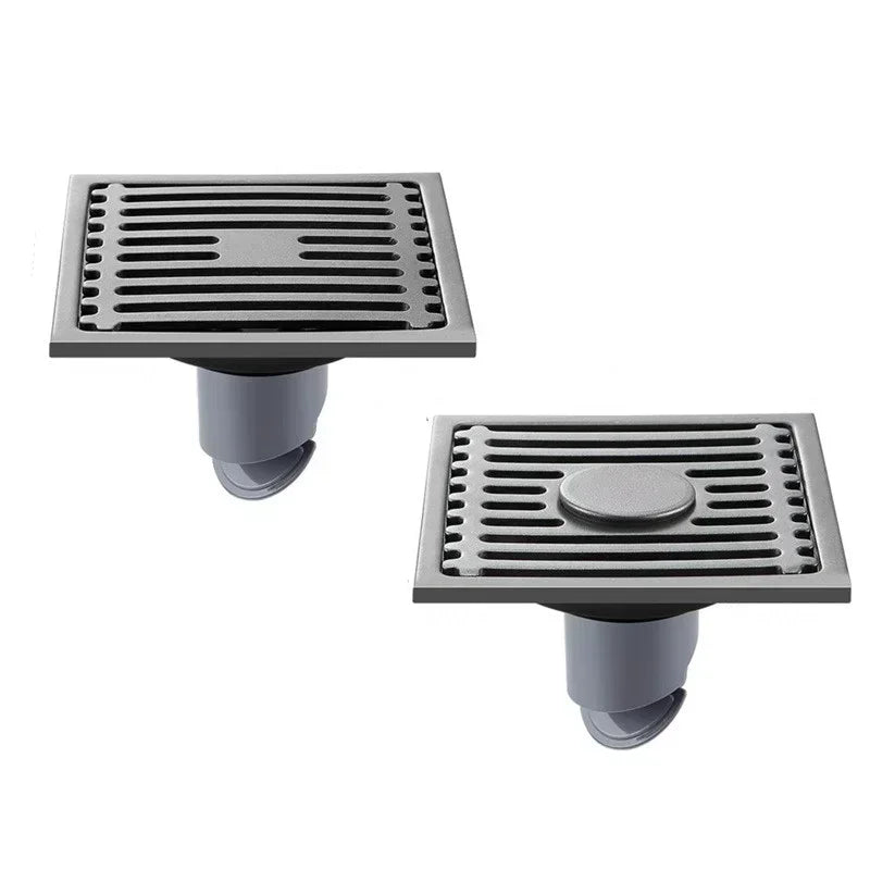10CM Square Floor Drain Anti-odor, Stainless Steel Floor Drain with Removable Cover, Shower Floor Drain for Bathroom Laundry Oasis Select