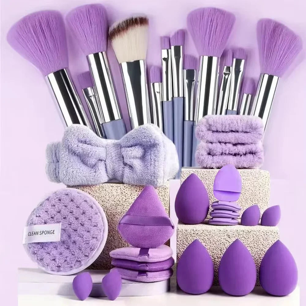 Professional Makeup Brush Set 13/33pc – Soft Bristles, All Skills