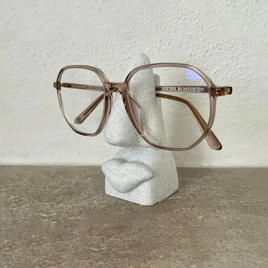 Nose Lips Shape Eyeglasses Stand Holder Eyewear Display Creative Desk Decor Decorative Glasses Stand Abstract Face Sculpture Oasis Select