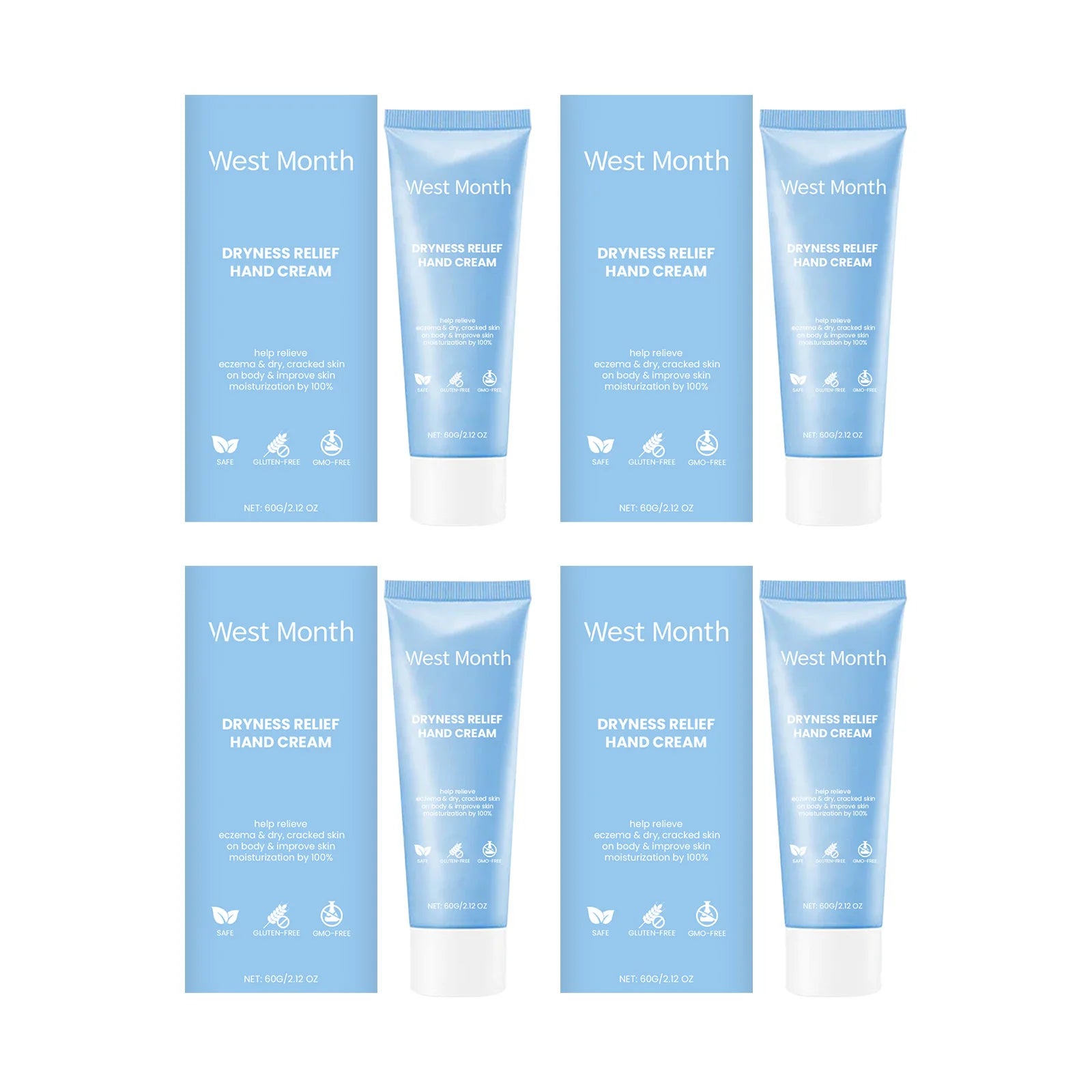 Hand Cream Dryness Relief Anti Cracked Improve Rough Skin Soften Hand Lotion Moisturizing Brightening Smooth Winter Hand Care ﻿ Oasis Select 4 X 60g boxed