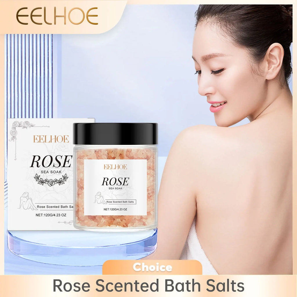 EELHOE Rose Bath Salts – Exfoliating, Pore-Minimizing, Stress Relief Rose Bath Salts Oasis Select
